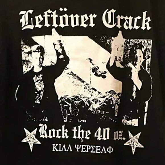 Retro 2000 Leftover Crack Rock The 40 Oz Shirt-Leftover Crack Punk Rock Band Tee - Picture 3 of 4